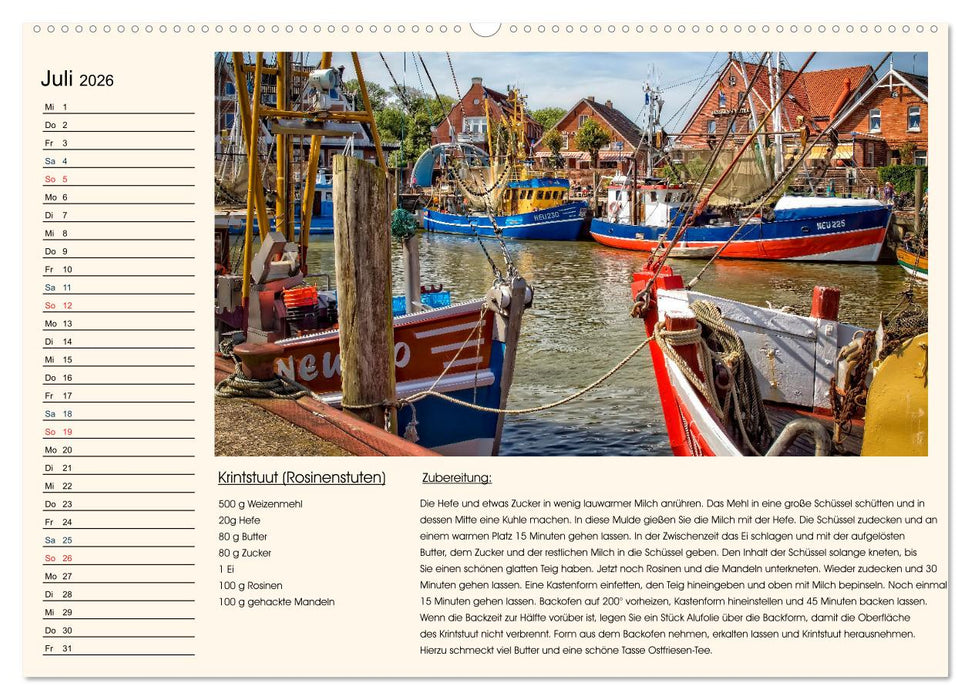 Ostfriesland kochen wie früher (CALVENDO Premium Wandkalender 2026)