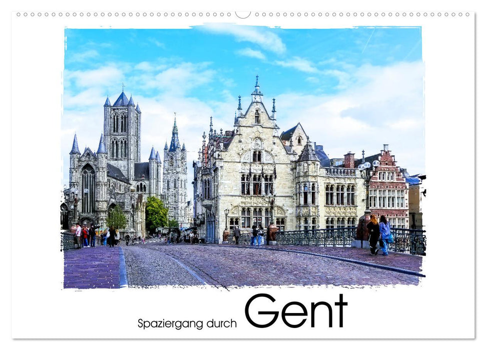 Spaziergang durch Gent (CALVENDO Wandkalender 2026)