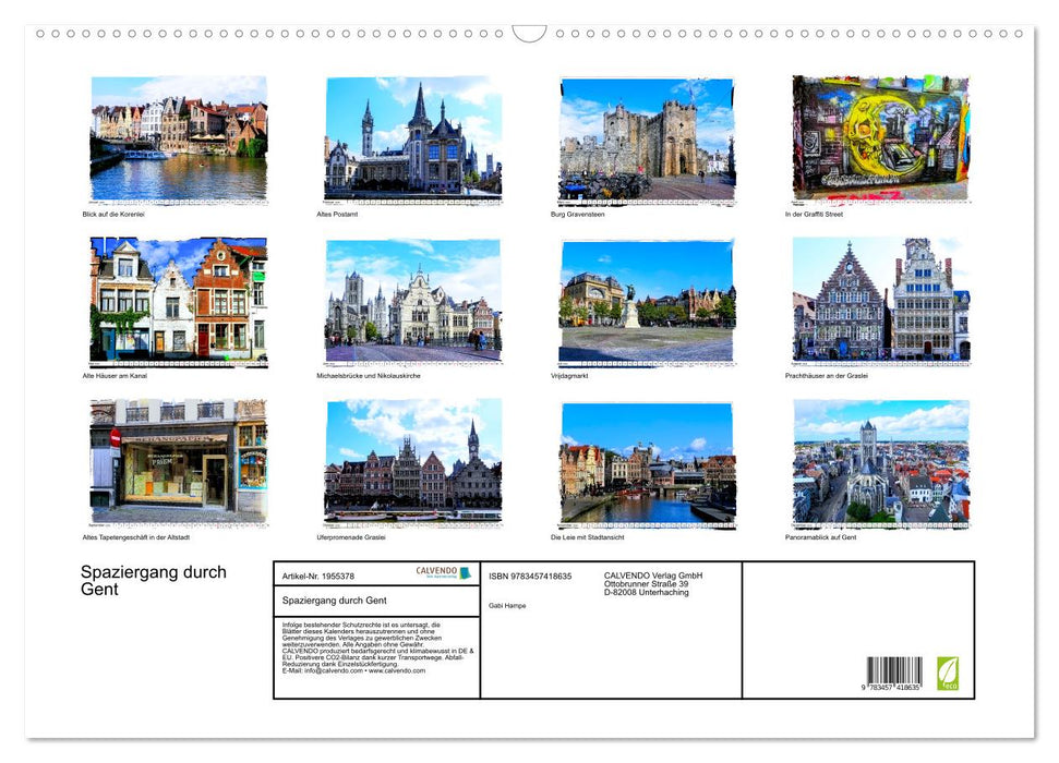 Spaziergang durch Gent (CALVENDO Wandkalender 2026)