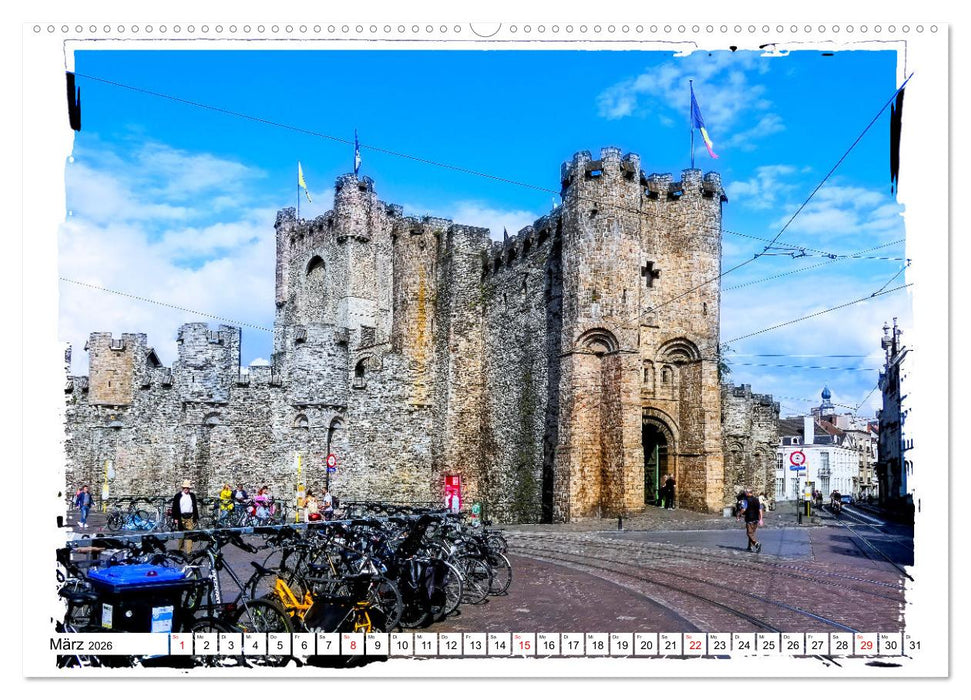 Spaziergang durch Gent (CALVENDO Wandkalender 2026)