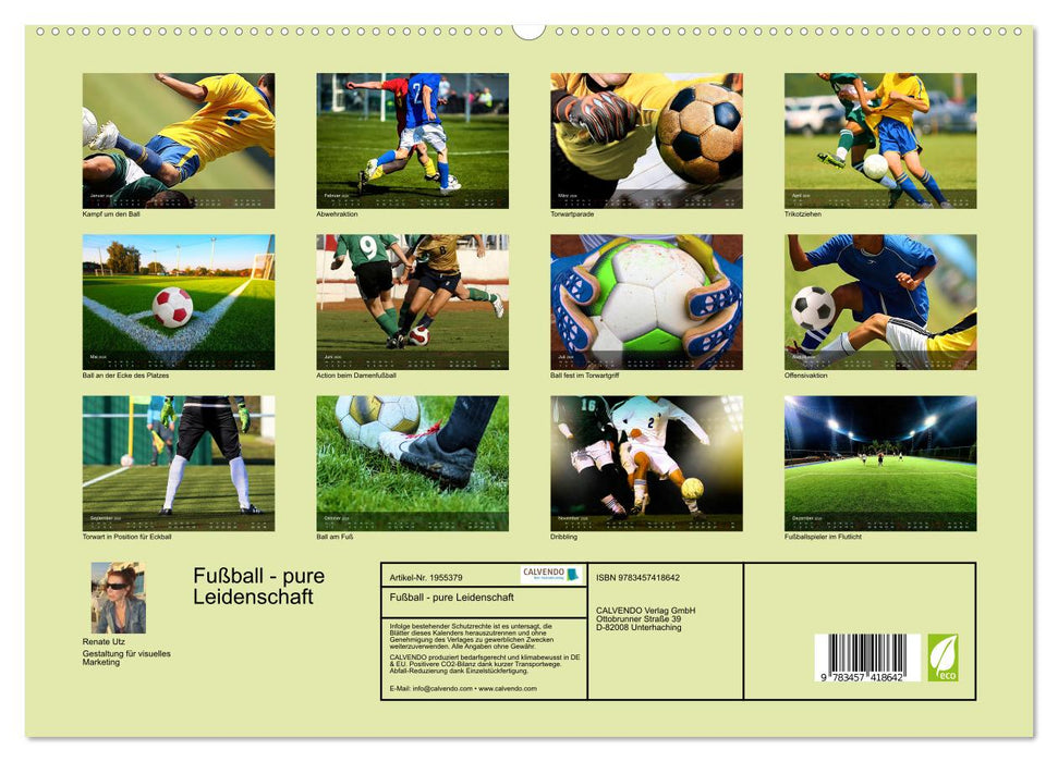 Fußball - pure Leidenschaft (CALVENDO Premium Wandkalender 2026)