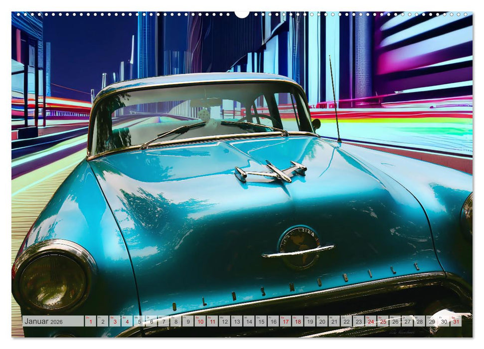 US Classic Cars im Jet-Age (CALVENDO Premium Wandkalender 2026)