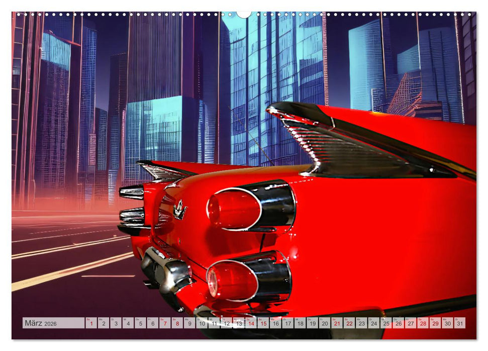 US Classic Cars im Jet-Age (CALVENDO Premium Wandkalender 2026)