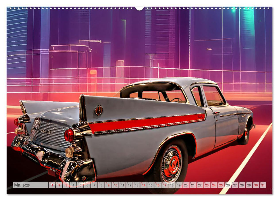 US Classic Cars im Jet-Age (CALVENDO Premium Wandkalender 2026)