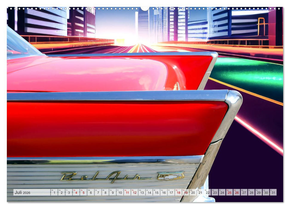 US Classic Cars im Jet-Age (CALVENDO Premium Wandkalender 2026)