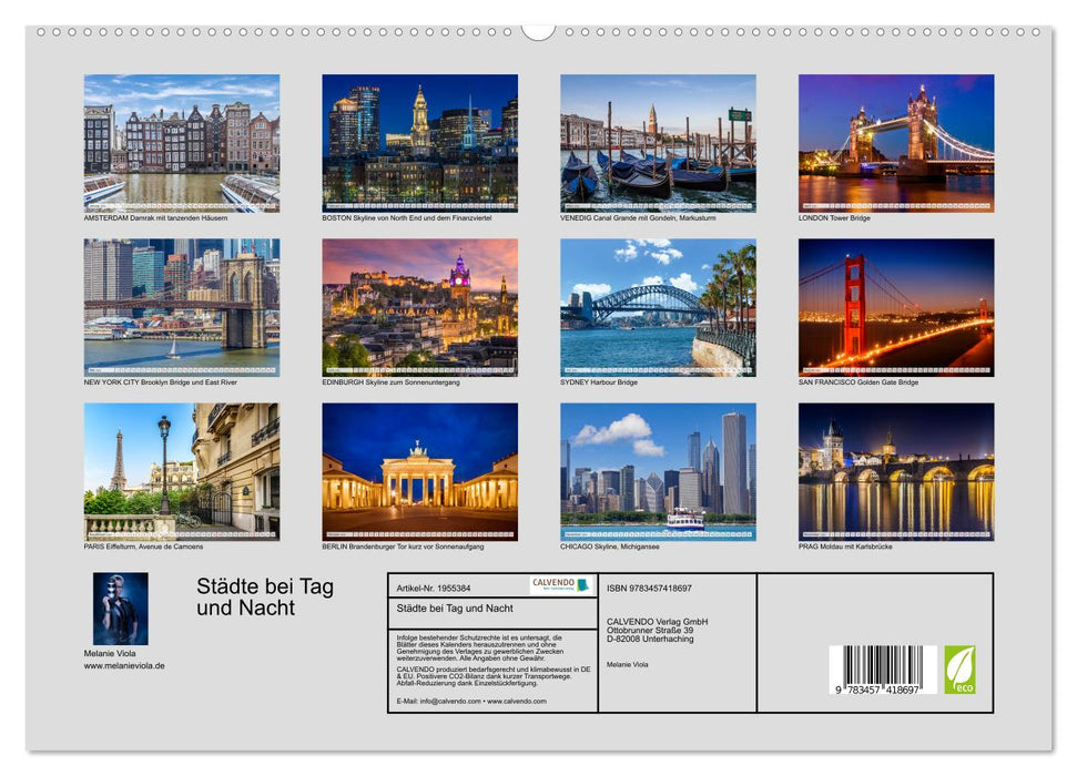Städte bei Tag und Nacht (CALVENDO Premium Wandkalender 2026)