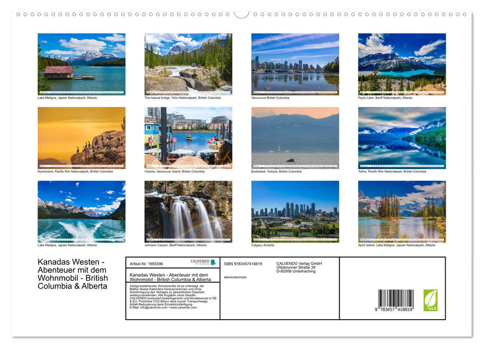 Kanadas Westen - Abenteuer mit dem Wohnmobil - British Columbia & Alberta (CALVENDO Premium Wandkalender 2026)