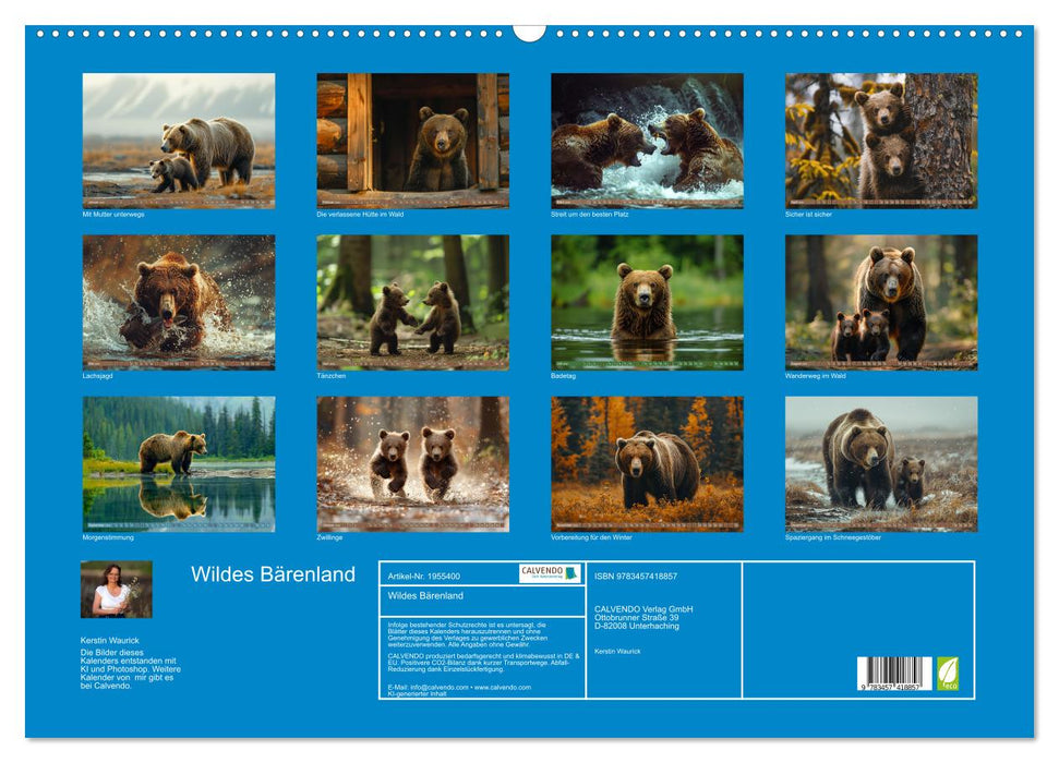 Wildes Bärenland (CALVENDO Wandkalender 2026)