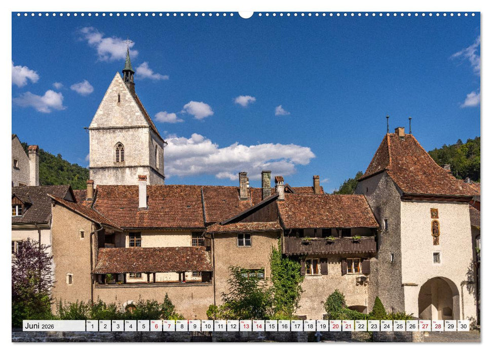 Schweiz - Saint-Ursanne (CALVENDO Premium Wandkalender 2026)