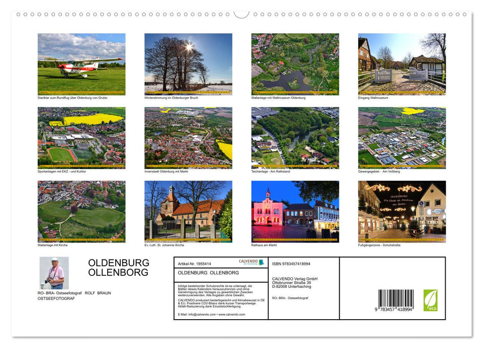 OLDENBURG OLLENBORG (CALVENDO Premium Wandkalender 2026)