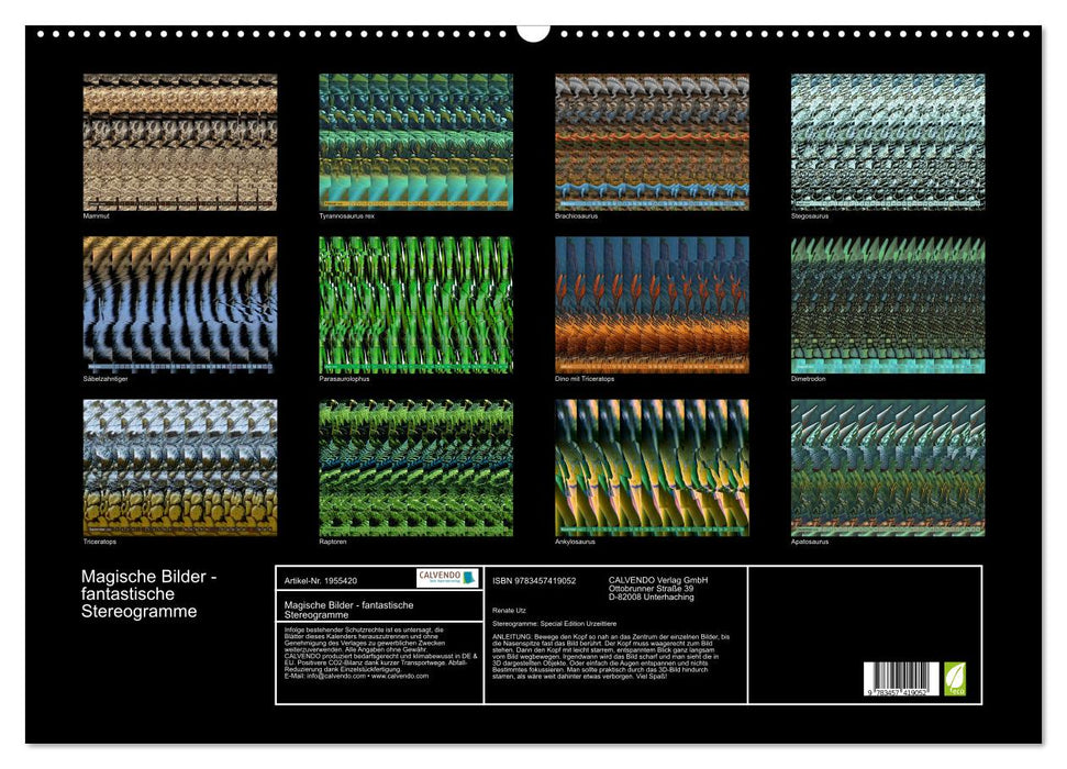 Magische Bilder - fantastische Stereogramme (CALVENDO Wandkalender 2026)