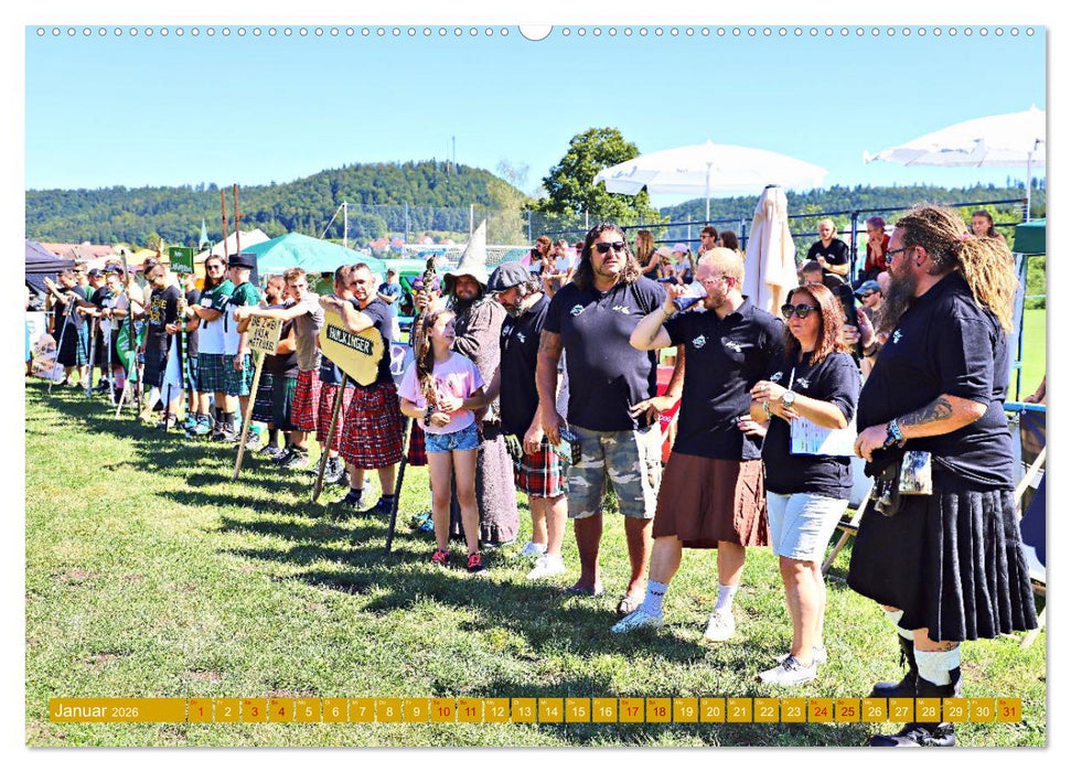 Traufgames Highlandgames in Albstadt - Pfeffingen (CALVENDO Premium Wandkalender 2026)