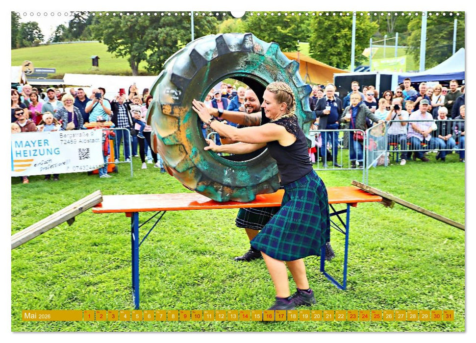 Traufgames Highlandgames in Albstadt - Pfeffingen (CALVENDO Premium Wandkalender 2026)