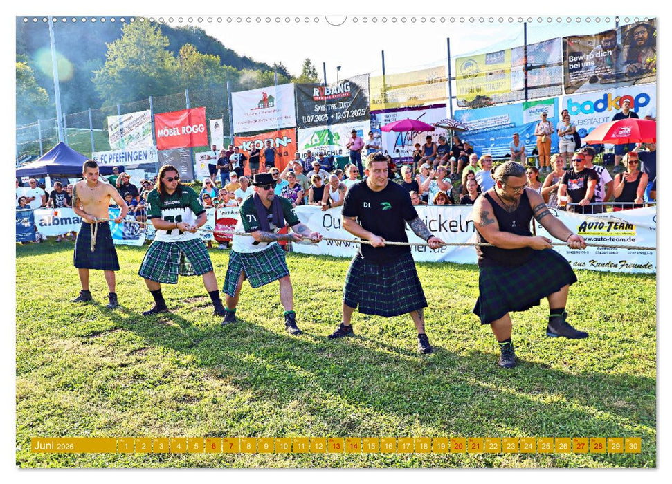 Traufgames Highlandgames in Albstadt - Pfeffingen (CALVENDO Premium Wandkalender 2026)