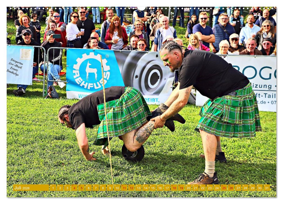 Traufgames Highlandgames in Albstadt - Pfeffingen (CALVENDO Premium Wandkalender 2026)
