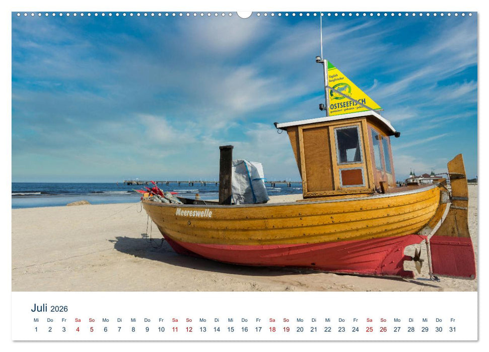 Fischerboote auf Usedom (CALVENDO Premium Wandkalender 2026)