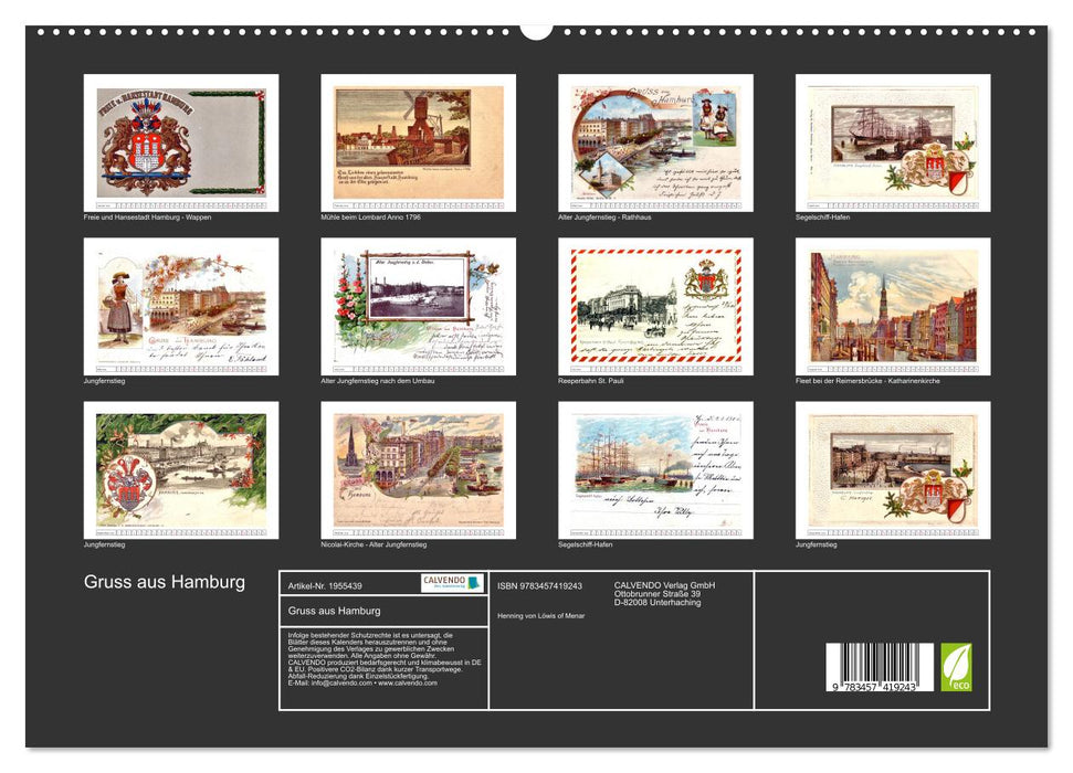Gruss aus Hamburg (CALVENDO Premium Wandkalender 2026)