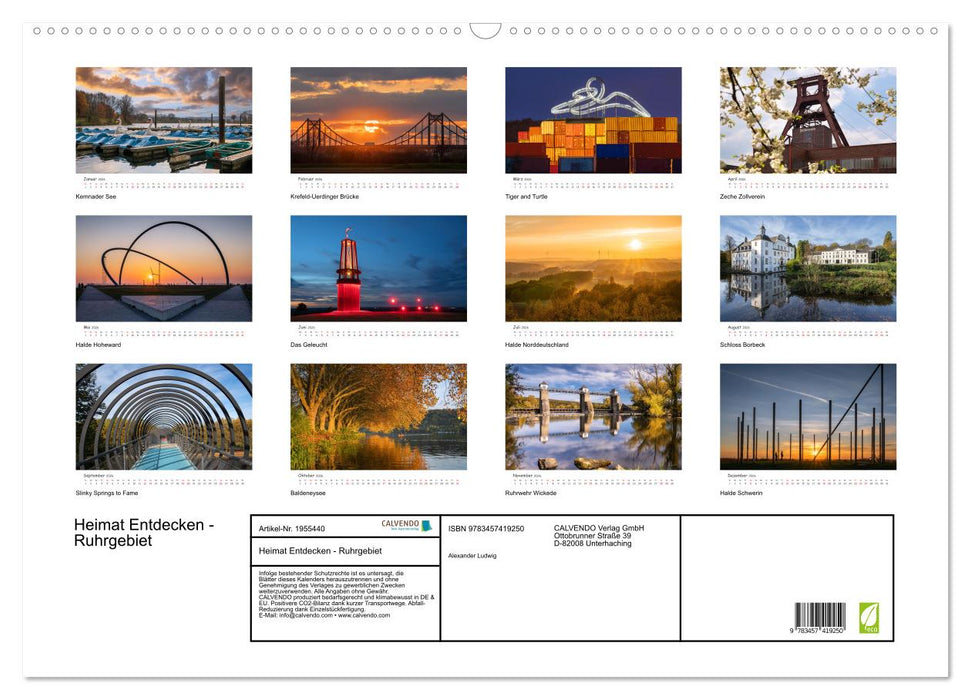 Heimat Entdecken - Ruhrgebiet (CALVENDO Wandkalender 2026)