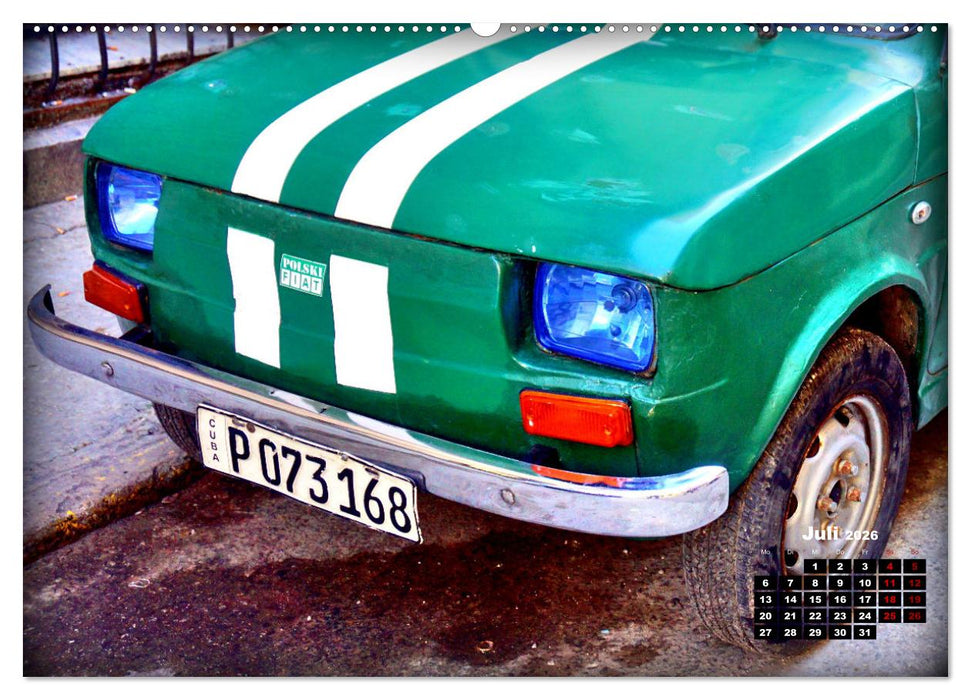 Auto-Zwerge - Europäische Kleinstwagen auf Kuba (CALVENDO Premium Wandkalender 2026)