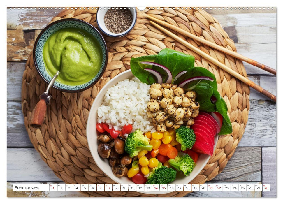 Vegane Bowls - Eine Schüssel voller Geschmack (CALVENDO Wandkalender 2026)