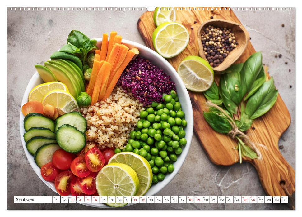 Vegane Bowls - Eine Schüssel voller Geschmack (CALVENDO Wandkalender 2026)