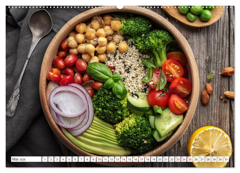 Vegane Bowls - Eine Schüssel voller Geschmack (CALVENDO Wandkalender 2026)
