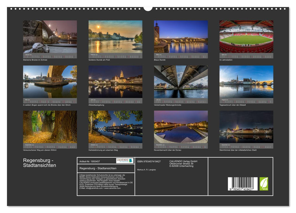 Regensburg - Stadtansichten (CALVENDO Premium Wandkalender 2026)