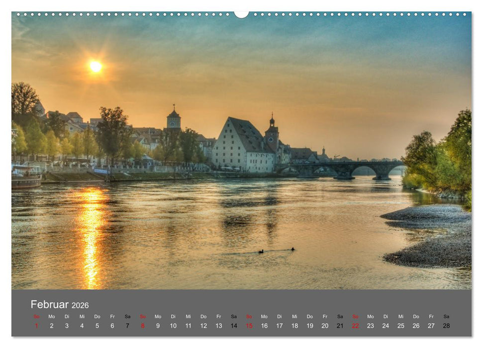 Regensburg - Stadtansichten (CALVENDO Premium Wandkalender 2026)