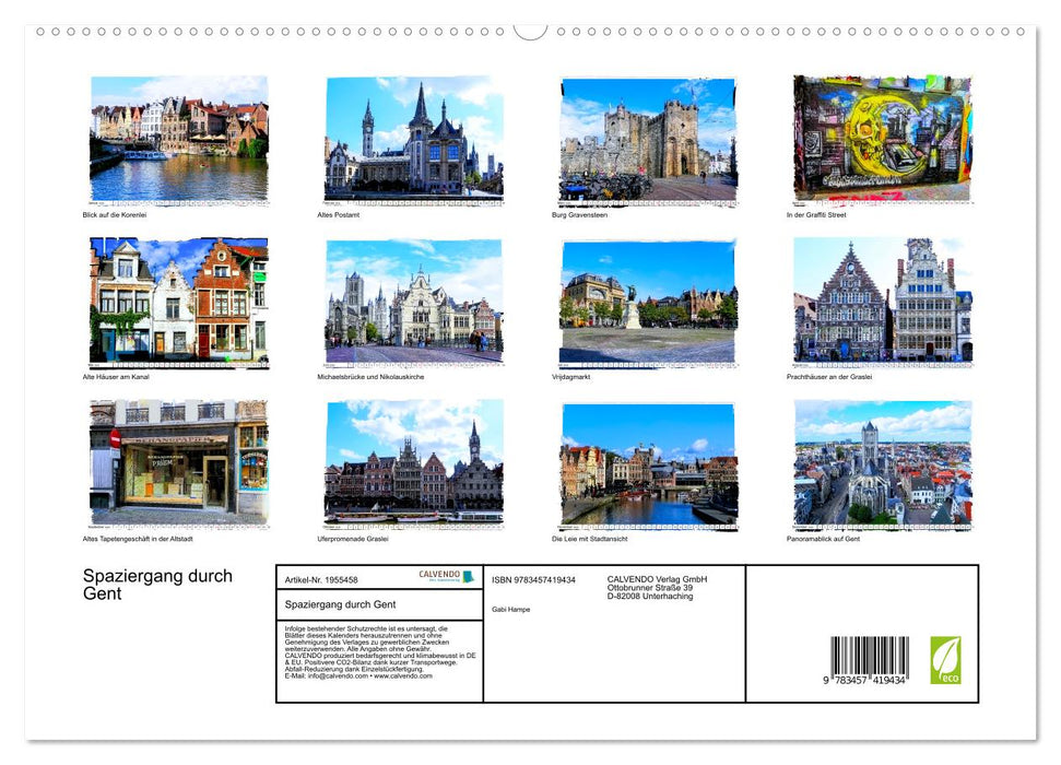 Spaziergang durch Gent (CALVENDO Premium Wandkalender 2026)