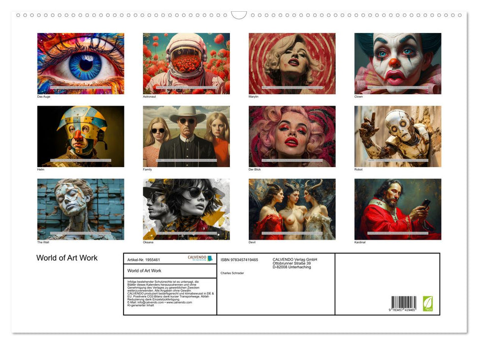 World of Art Work (CALVENDO Wandkalender 2026)