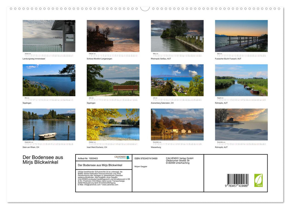 Der Bodensee aus Mirjs Blickwinkel (CALVENDO Premium Wandkalender 2026)