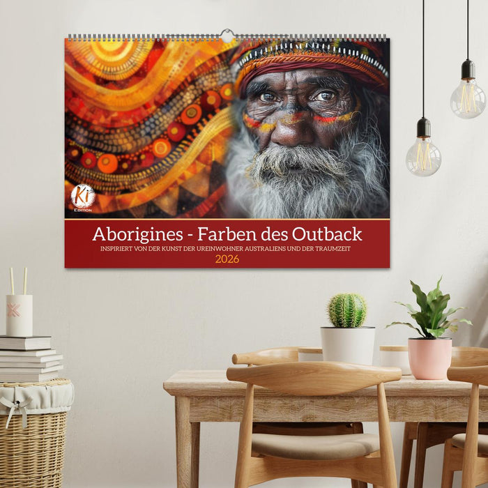 Aborigines - Farben des Outback (CALVENDO Wandkalender 2026)