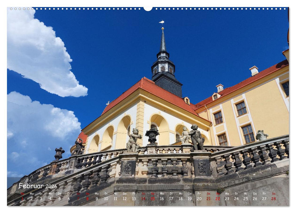 Schloss Moritzburg und das Fasanenschlösschen (CALVENDO Premium Wandkalender 2026)