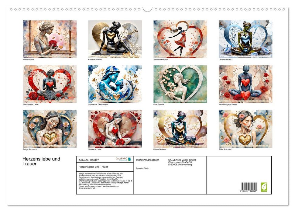 Herzensliebe und Trauer (CALVENDO Wandkalender 2026)
