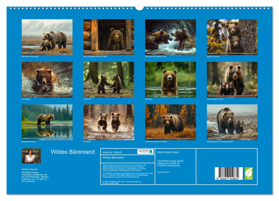 Wildes Bärenland (CALVENDO Premium Wandkalender 2026)