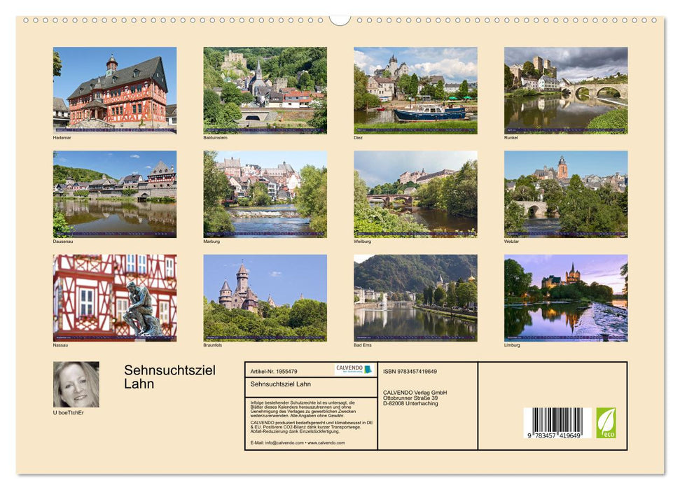 Sehnsuchtsziel Lahn (CALVENDO Premium Wandkalender 2026)