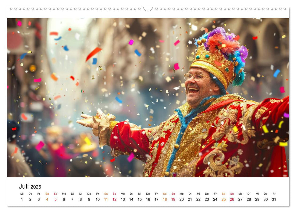 Karneval - schöne Momente weltweit (CALVENDO Premium Wandkalender 2026)