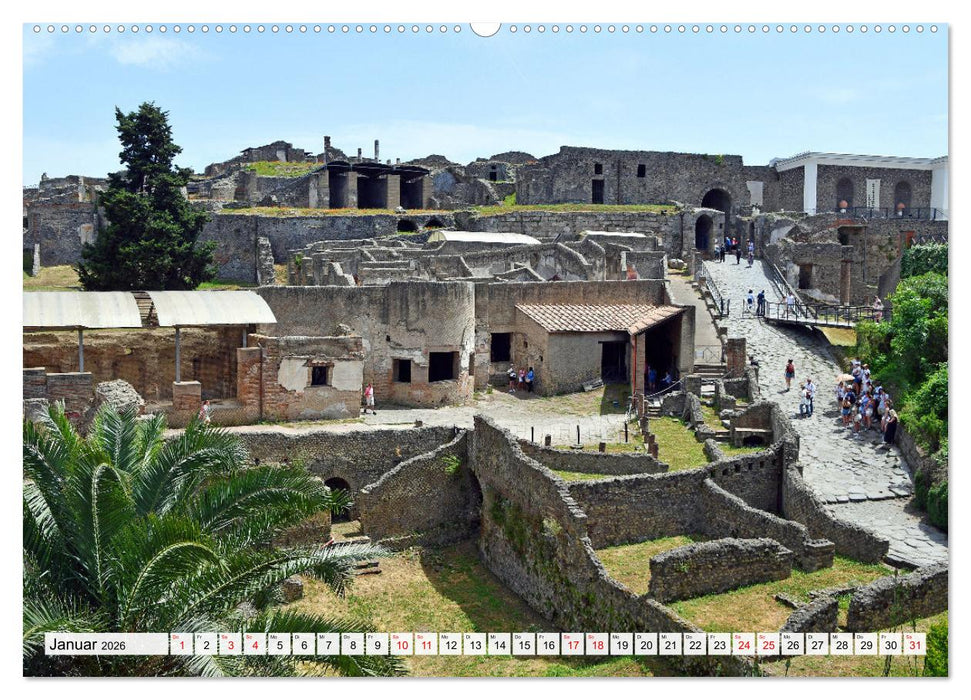 Vesuv-Pompeji-Herculaneum, lebendige Antike in Kampanien (CALVENDO Premium Wandkalender 2026)