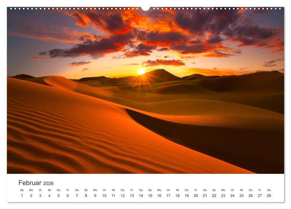 Sahara - Die größte Trockenwüste der Welt. (CALVENDO Premium Wandkalender 2026)