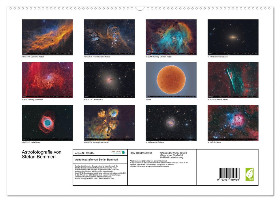 Astrofotografie von Stefan Bemmerl (CALVENDO Premium Wandkalender 2026)