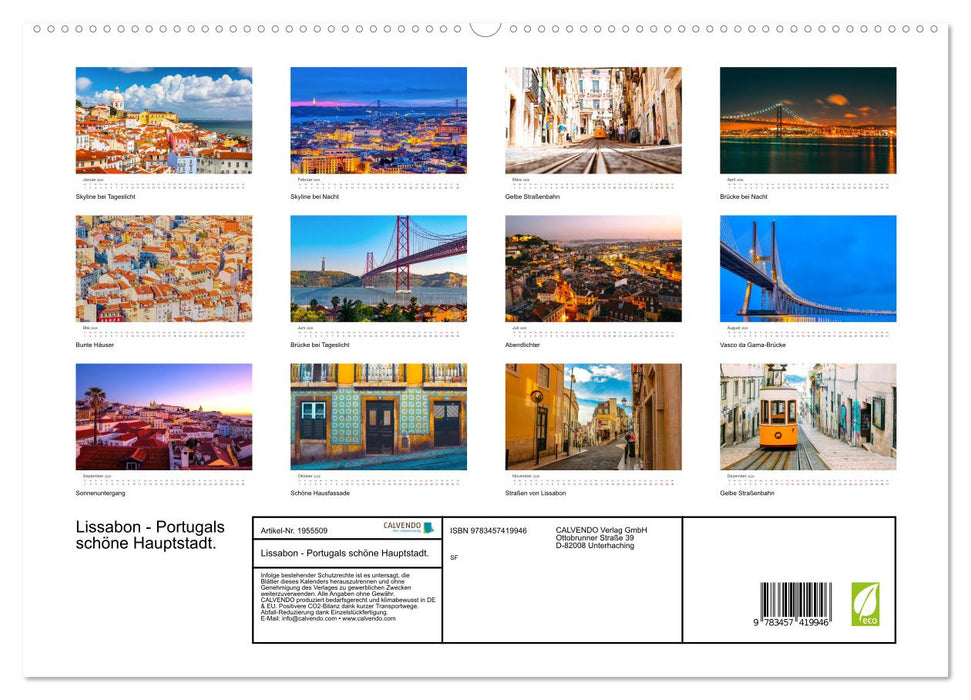 Lissabon - Portugals schöne Hauptstadt. (CALVENDO Premium Wandkalender 2026)