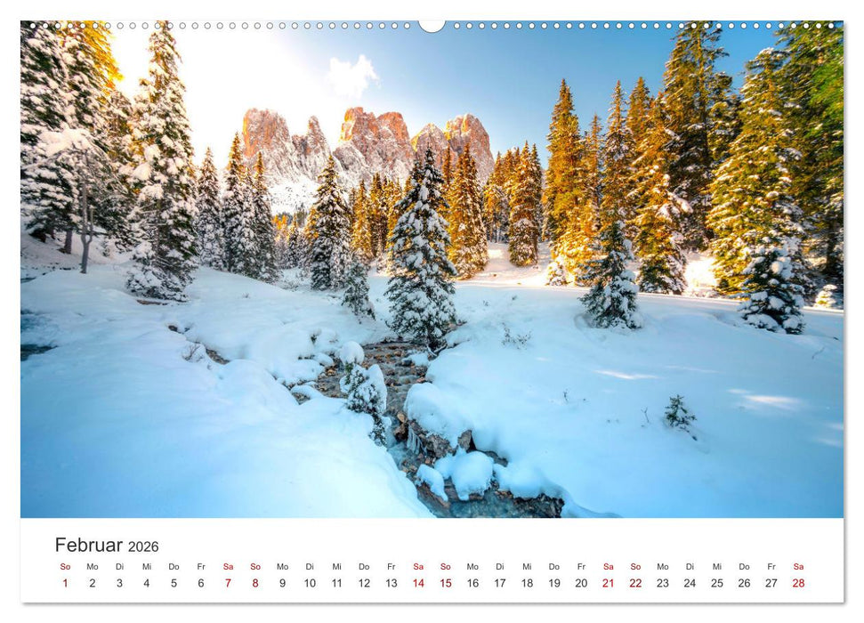 Dolomiten - Die wunderschönen Südalpen in Italien. (CALVENDO Premium Wandkalender 2026)