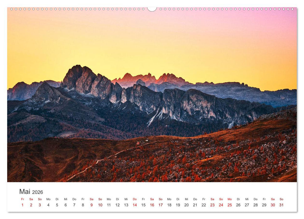 Dolomiten - Die wunderschönen Südalpen in Italien. (CALVENDO Premium Wandkalender 2026)