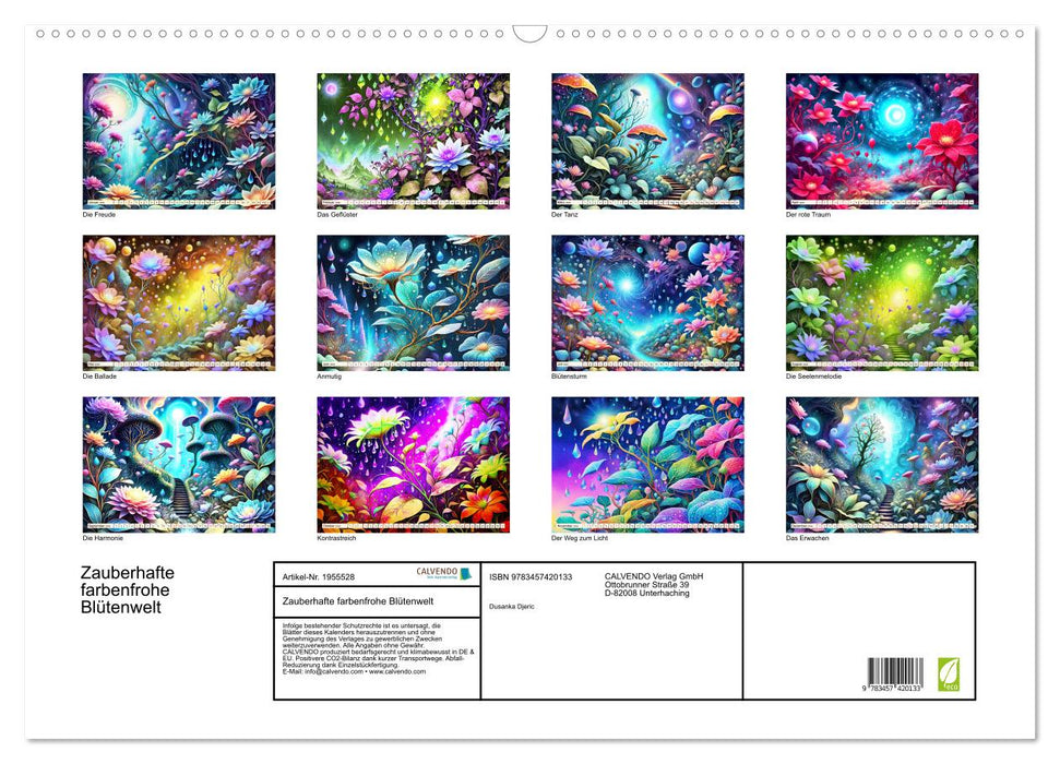 Zauberhafte farbenfrohe Blütenwelt (CALVENDO Wandkalender 2026)