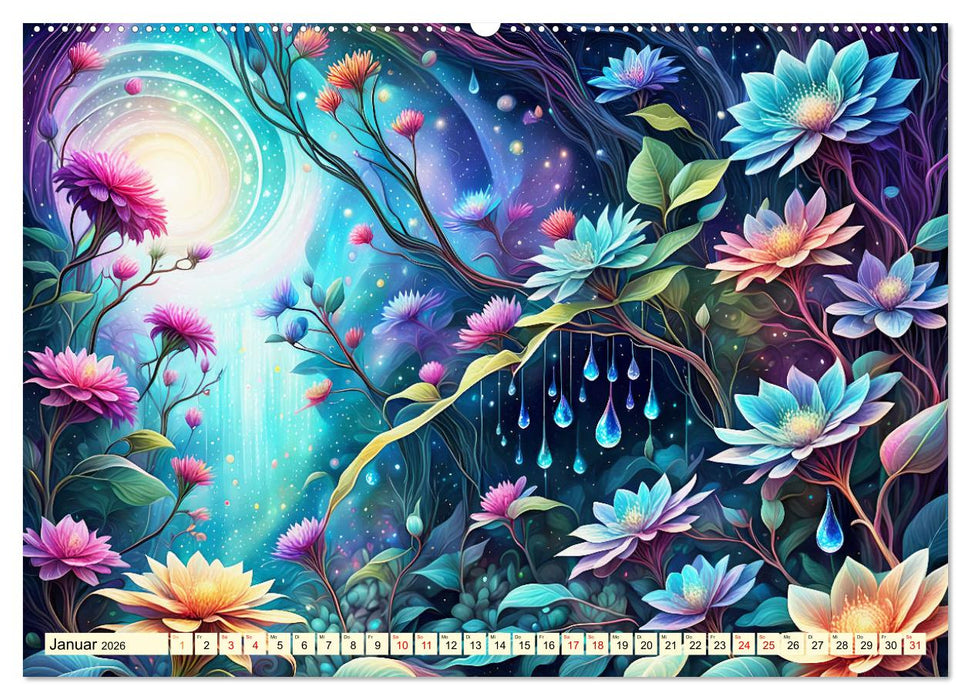 Zauberhafte farbenfrohe Blütenwelt (CALVENDO Wandkalender 2026)