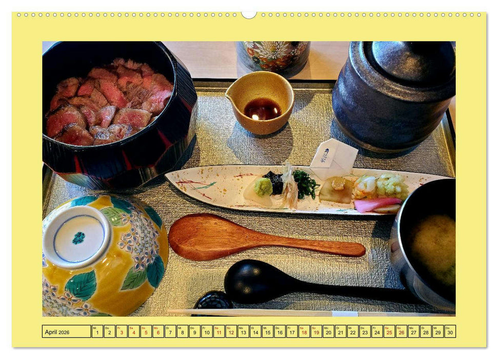 Die Japanische Küche - Eine kulinarische Reise durch Japan (CALVENDO Premium Wandkalender 2026)