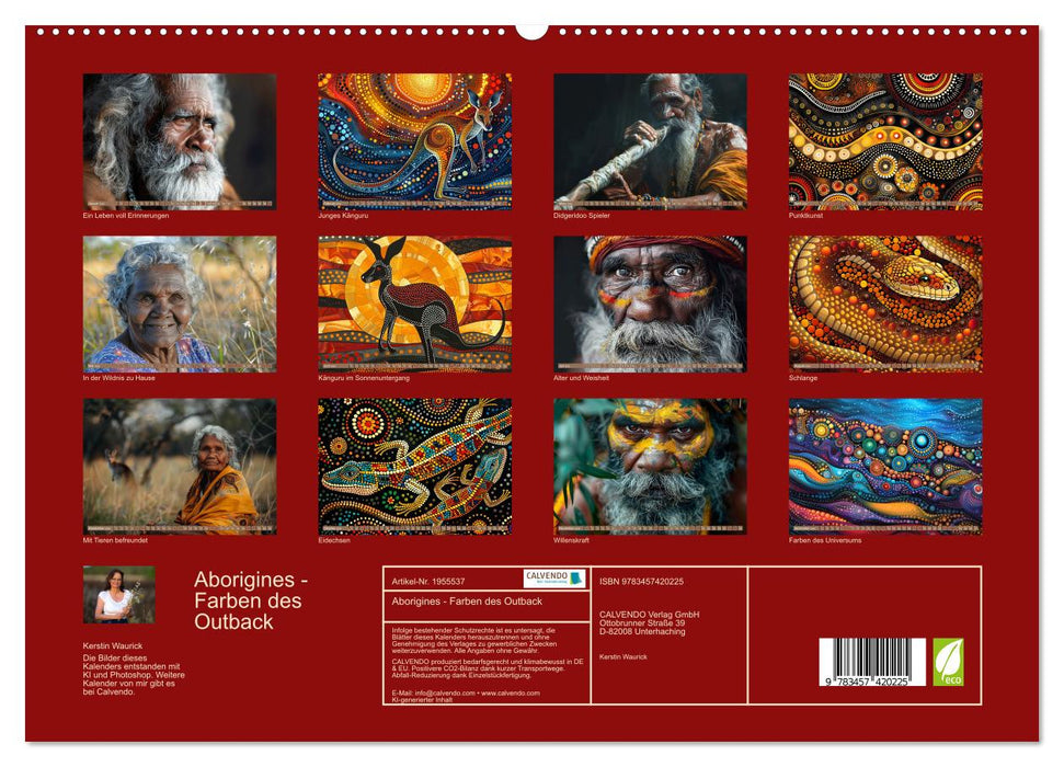 Aborigines - Farben des Outback (CALVENDO Premium Wandkalender 2026)