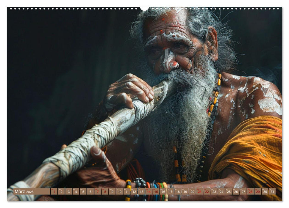 Aborigines - Farben des Outback (CALVENDO Premium Wandkalender 2026)