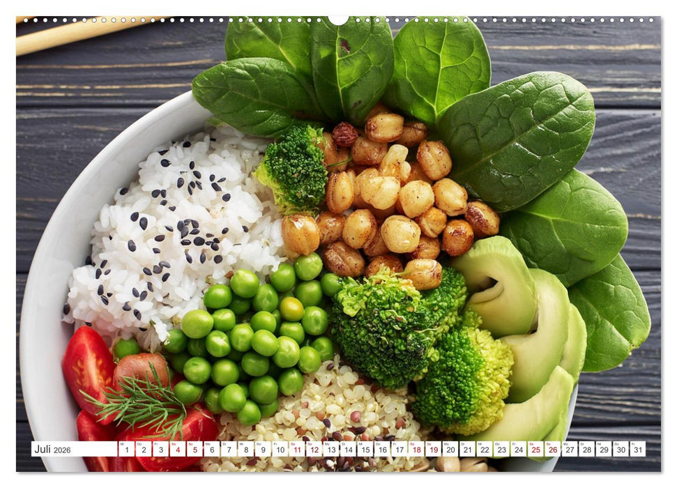 Vegane Bowls - Eine Schüssel voller Geschmack (CALVENDO Premium Wandkalender 2026)