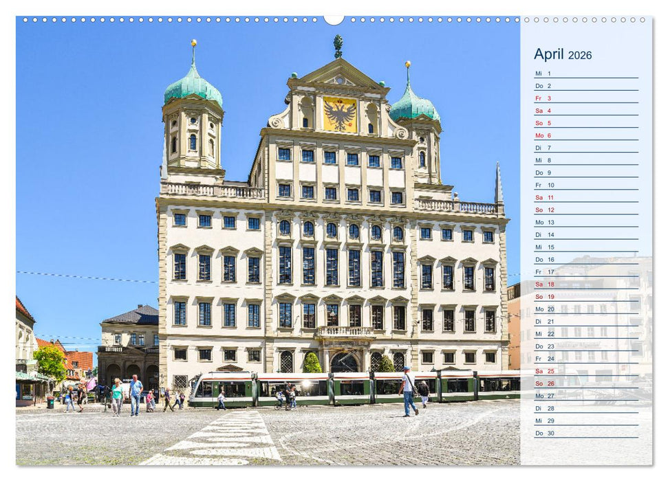 Romantisches Augsburg (CALVENDO Premium Wandkalender 2026)